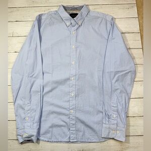 Cactus Man Ricky Singh Button Down Shirt Mens M Blue Dot Pattern Cotton